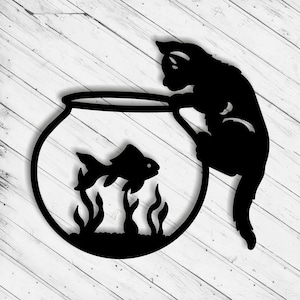 Katze Laser Cut Dxf Glowforge SVG xTool D1 Datei-Wand-Kunst-Dekor Muster CNC-Fräser Schneiden Dekorative Metall Plazma Schnitt Download Digitale Dateien