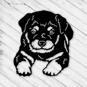 Puppy Dog Laser Cut Dxf Glowforge Svg xTool File Wall Art Decor Pattern CNC Router Cutting Decorative Metal Cut Download Digital Files