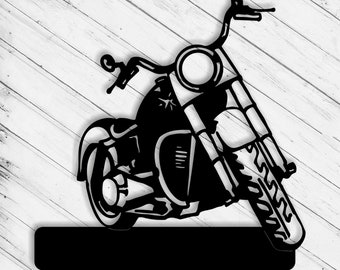 Motorcycle Wall Art Decor Laser Cut Dxf Glowforge Svg xTool CNC Router Cutting Vinyl Cut Sticker Metal Cut Silhouette Template Digital Files