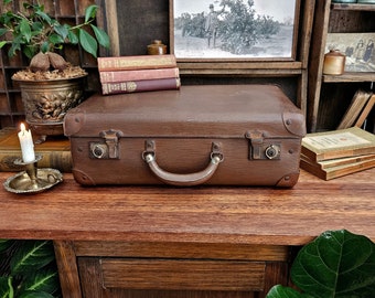 Vintage Brown Globite Case, Child's Schoolcase, Suitcase, Small Storage Case