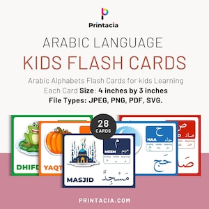 Cartões de memória com posição de letras do alfabeto árabe para impressão para crianças | 28 cartões de memória digitais para download, recurso de aprendizagem de idiomas para crianças