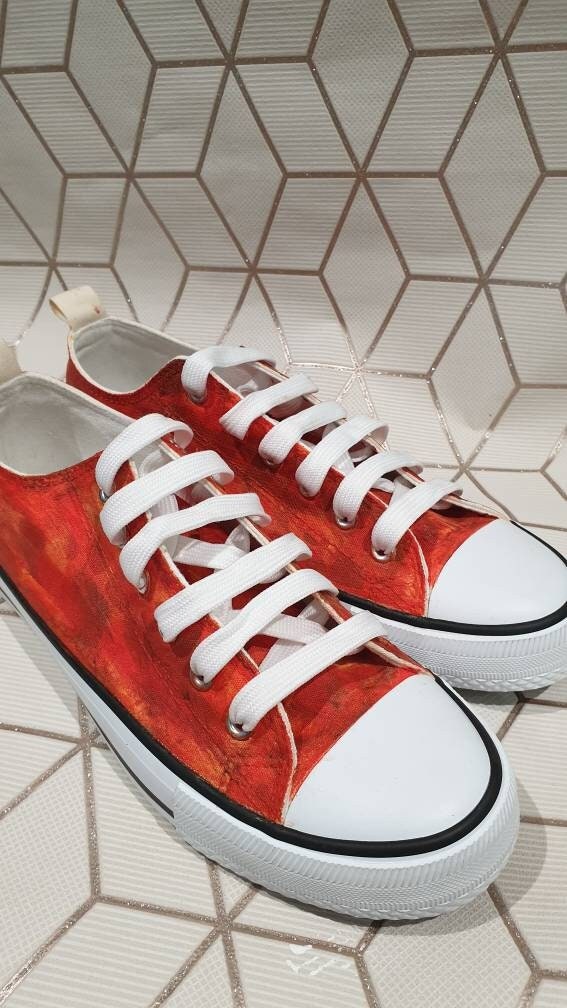 Orange Converse Etsy UK
