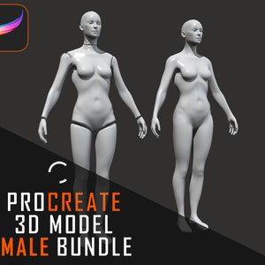 Procreate 3D Model | Body bundle | Female