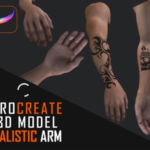 Procreate 3D Model | Realistic Arm | Male