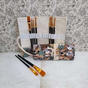 Watercolor Brush Case, Roll-up Holder for Art and Handicraft Tools, Travel  Organizer 