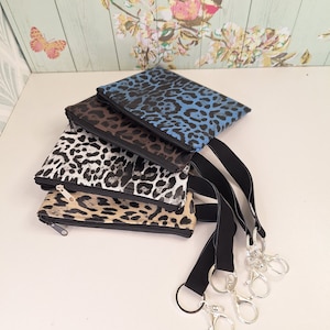 Animal Print Themed Clutch Bag With Matching Strap, Animal Themed Accessory, Travel Passport Holder, Makeup Travel Holiday Essential