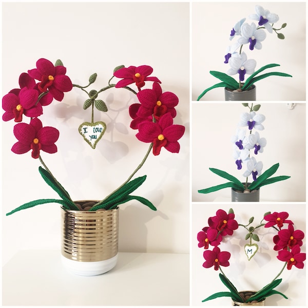 Motif bouquet de fleurs au crochet ' Motif fleurs au crochet ' Motif orchidées au crochet