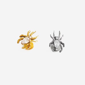 16G Titanium Spider Stud Sword Cartilage Flat Back Labret, Internally Threaded conch earring, Cartilage flat back, Helix stud, Tragus stud,