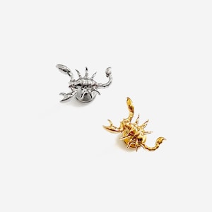 16G Titanium Scorpion Flat Back Studs, Nose stud, Internally Threaded conch earring, Cartilage stud, Helix earring, Tragus, Body Piercing