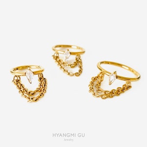 16G 8mm-12mm Diamond Chain Gold Clicker, Nose ring, Silver clicker ring, Conch clicker, Helix earring, Cartilage Hinged Hoop, Nose clicker