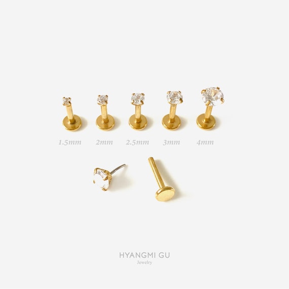 Gold nose 2024 stud flat back