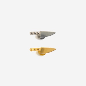 16G Titanium Butcher Knife Stud, Sword Cartilage Flat Back Labret, Internally Threaded conch earring, Cartilage, Helix stud, Tragus - 01 1