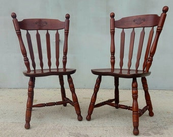 Vintage Dining Chair / Vintage Farmhouse Chair / Farmhouse / Cottage Chair / Massive Chair /Rustic Design / 70&#39;s