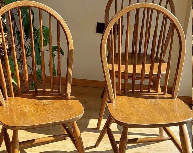 1 of 3 Vintage Solid Wood Dining Chair/dinning Winsdor Style Chairs/scandinavian Style/rustic ...