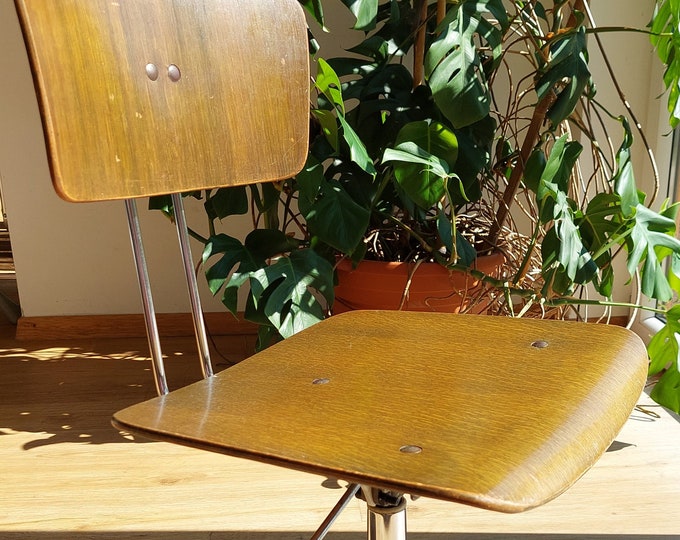 Mid Century Industrial Office Chair/vintage Industrial Swivel Adjustable Chair Office Chair/stol