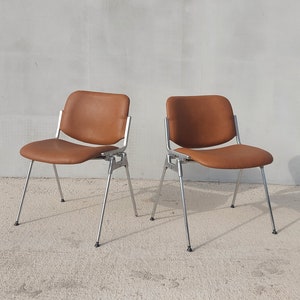 Italian Mid Century Chair by Giancarlo Piretti for Castelli / Italian Designer Chair/ MCM Office or Dining Chair /Anonima Castelli /70's