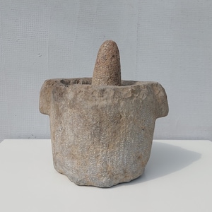 Antique Stone Mortar and Pestle /Large Antique Kitchen Mortar and Pestle /Mortar and Pestle /Antique Kitchen /Vintage Kitchen Decor / 1800s