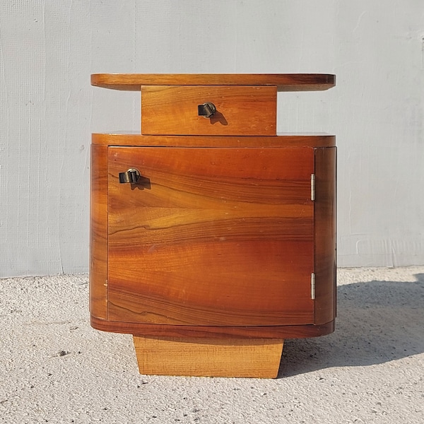 Art Deco Nightstand / Art Deco Furniture / Art Deco / Antique Nightstand / Antique Furniture / Antique Home / Vintage Nightstand / 40's