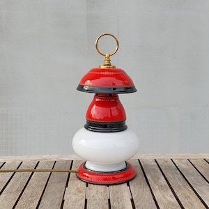 Retro Glass Table Lamp, Space Age Desk Lamp, Pop Art, Mid Century Modern, 70&#39;s