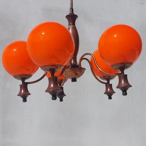 Sputnik Chandelier, Space Age Chandelier, Retro Chandelier, Retro Lighting, Mid Century Pendant Lamp, Atomic Light, 1970&#39;s