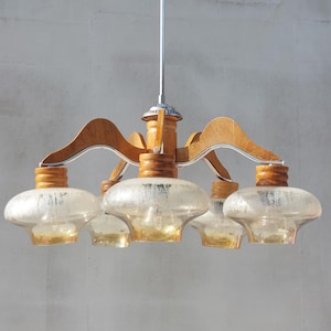 Sputnik Chandelier, Vintage Chandelier, Mid Century 5 Arms Chandelier, Vintage Lighting, Italian Chandelier, Italy, 1970&#39;s