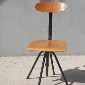 Mid- Century Industrial Office Chair / Vintage Industrial Chair / Vintage Industrial Swivel Adjustable Chair /Industrial Chair /  70&#39;s