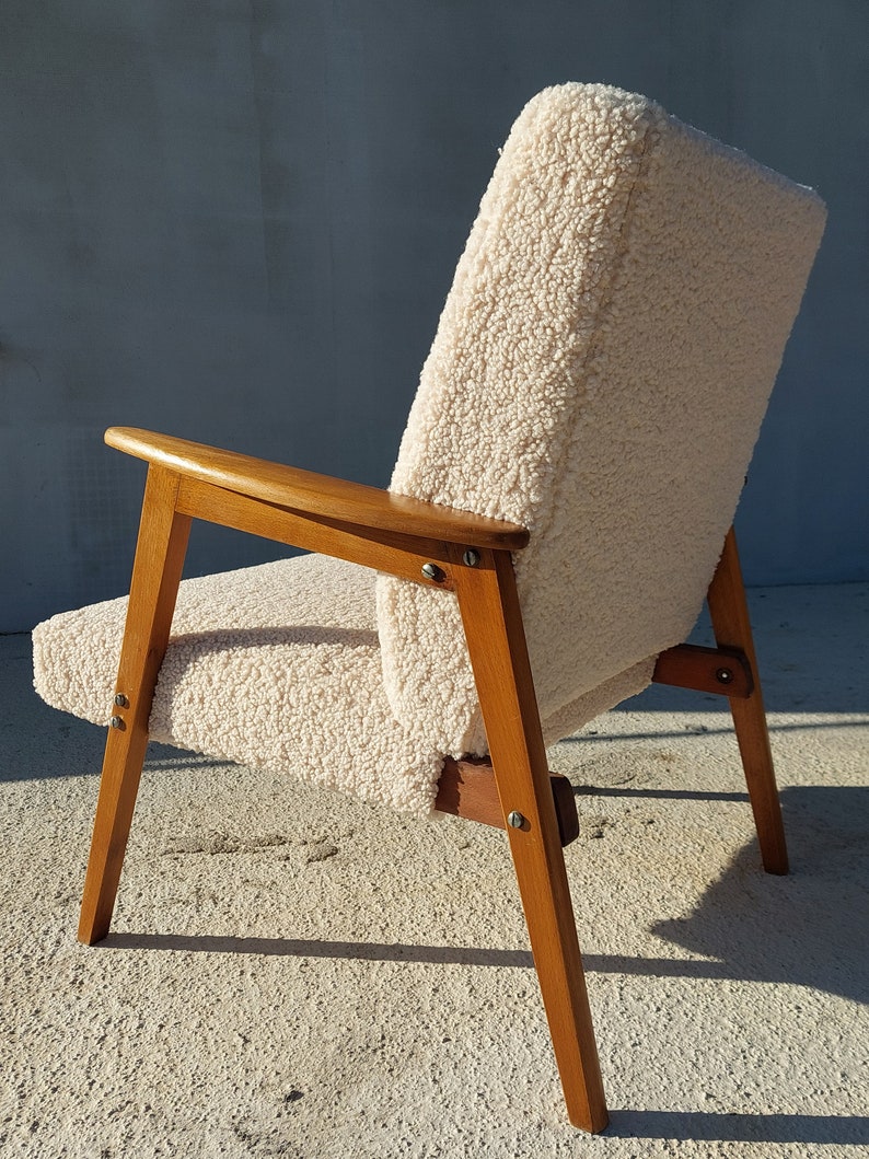 Retro Boucle Armchair / MCM Lounge Armchair / Retro Coctail Armchair ...