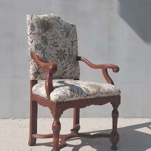 Vintage High Back Armchair / Vintage Dining Chair / Chippendale Style Armchair / Carefully Restored / 70&#39;s