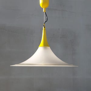 XL Mid Century Murano Pendant Lamp, Space Age, Murano Glass Chandelier, Murano Trumpet  Pendant Lamp, Retro Lighting, Murano, Italy, 1970&#39;s