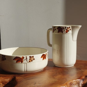 Rare Vintage Pitcher and Wash Basin/german Bathroom Set/vintage Bathroom Jug and Bowl/vintage ...