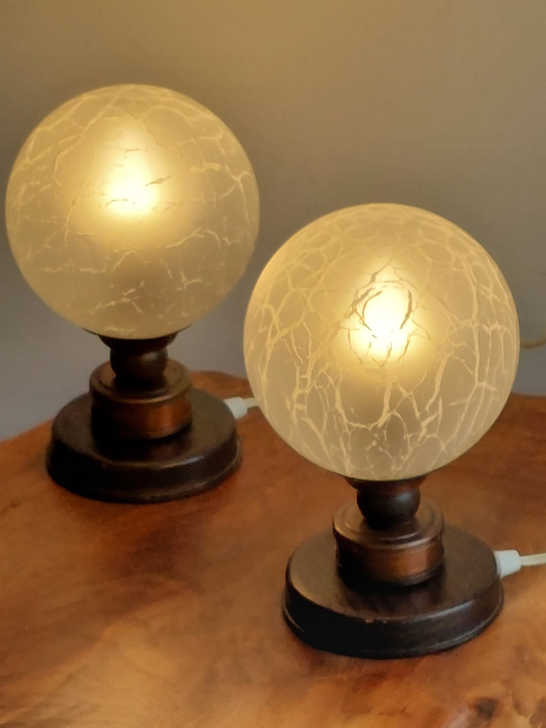 Vintage Bedside Lamps /pair / Vintage Desk Lamps / Vintage Table Lamps ...