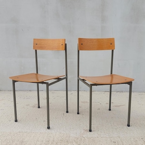 Vintage Industrial Wooden Chairs / PAIR /Stol Kamnik/ Designer Chair/ Vintage School Chair/Office Chair/ Industrial Chair/ Bisto Chair/ 70&#39;s
