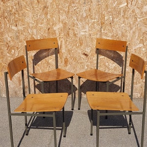 Vintage Industrial Wooden Chairs/Stol Kamnik/Designer Chair/Vintage School Chair/Office Chair/Industrial Chair/ Bisto Chair/ 1970&#39;s