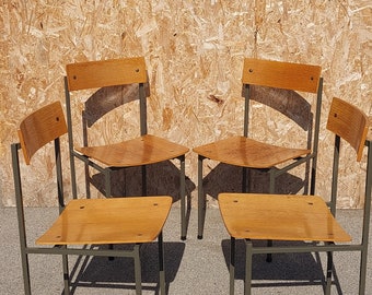 Vintage Industrial Wooden Chairs/Stol Kamnik/Designer Chair/Vintage School Chair/Office Chair/Industrial Chair/ Bisto Chair/ 1970&#39;s