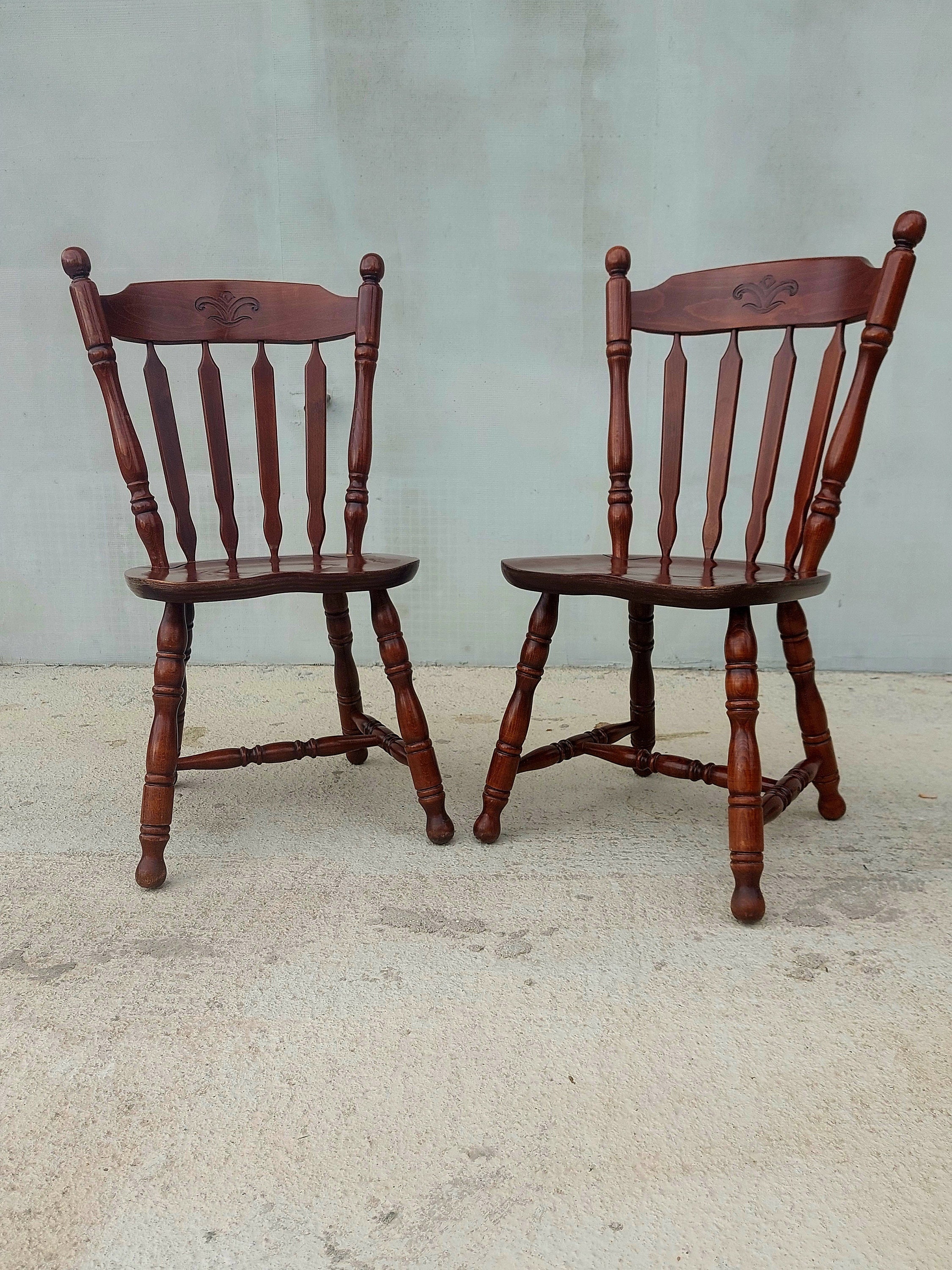 Vintage Dining Chair / Vintage Farmhouse Chair / Farmhouse / Cottage Chair / Massive Chair /Rustic Design / 70's