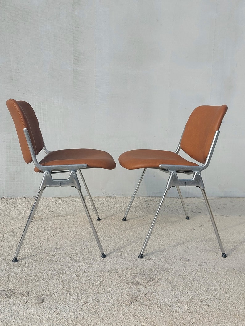 Italian Mid Century Chair by Giancarlo Piretti for Castelli / Italian Designer Chair/ MCM Office or Dining Chair /Anonima Castelli /70's image 9