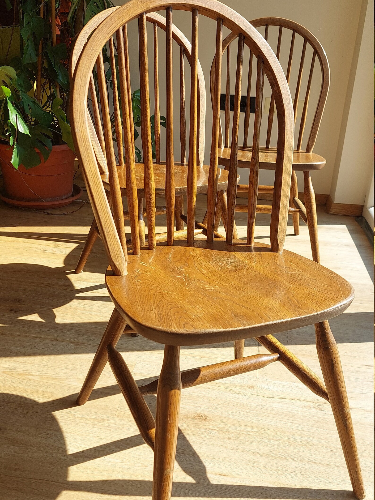 1 of 3 Vintage Solid Wood Dining Chair/dinning Winsdor Style - Etsy