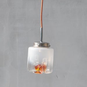 Vintage Pendant Light / Mazzega Style / Mid Century Modern Murano Glass Lamp /  Retro Pendant Light / Murano Art Glass / Italy / 70&#39;s
