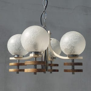 Sputnik Chandelier, Space Age Chandelier, Retro Chandelier, Retro Lighting, Mid Century Pendant Lamp, MCM, Geometrical Atomic Light, 1970&#39;s