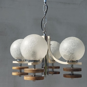 Sputnik Chandelier, Space Age Chandelier, Retro Chandelier, Retro Lighting, Mid Century Pendant Lamp, MCM, Geometrical Atomic Light, 1970&#39;s