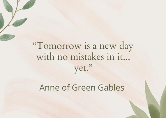 Anne of Green Gables Quotes Printable | Etsy