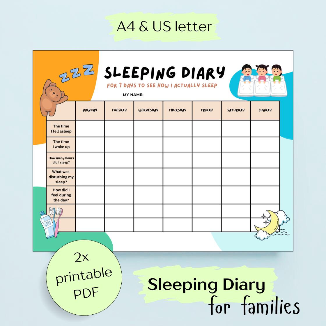 Printable Kids Sleep Diary Colorful Weekly Tracker A4 US Letter PDF printable-kids-sleep-diary-colorful-weekly-tracker-a4-us-letter-pdf