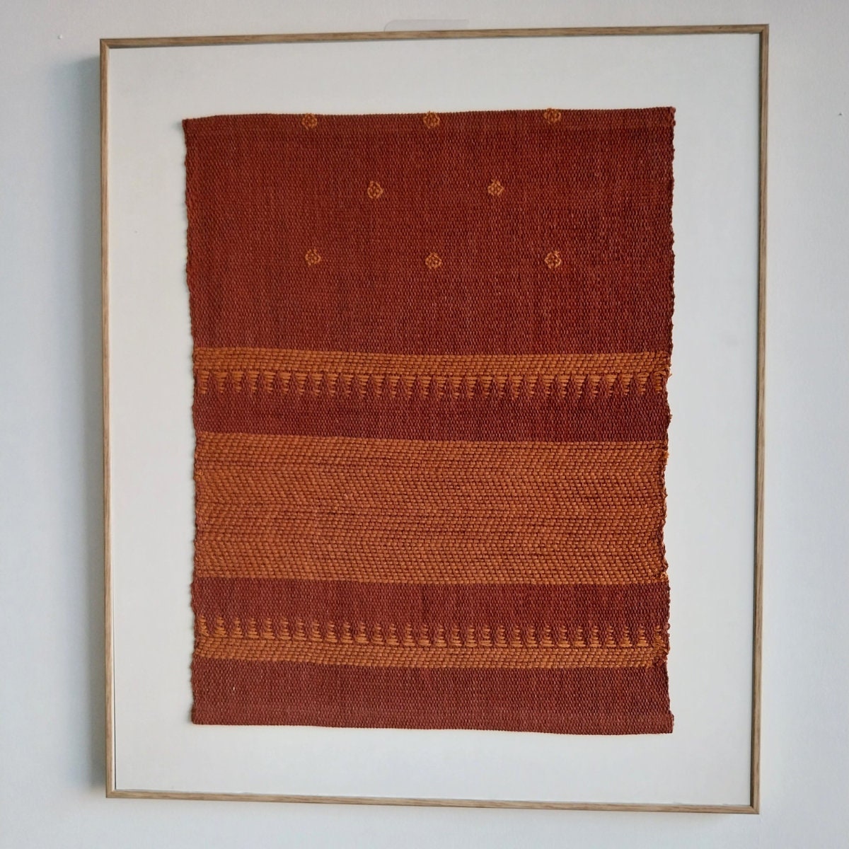 Bhujodi Handgewebt, Minimalistische Japandi moderne Wandkunst, Wandkunst im modernen Stil, moderne Textilkunst, Geometrische Wandkunst, Minimalismus Wandkunst