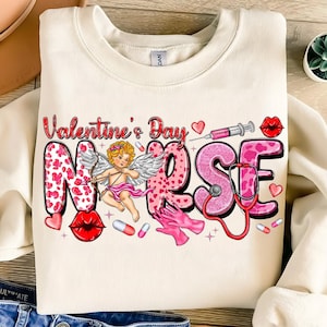 Valentine&#39;s Day Nurse Coquette bow png, Nurse Valentine Png, Valentine Png, Valentine nurse Png, Nurse png sublimation, Nurse heart png