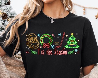 Tis the season hockey and Christmas Png sublimation design download, Christmas png, Christmas Hockey png, sublimate designs download