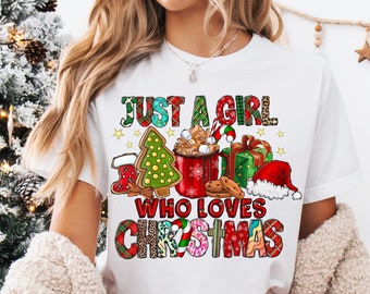 Just A Girl Who Loves Christmas Png Sublimation Design, Merry Christmas Png,Christmas Coffee Png,Christmas Png,Holiday Png, Digital Download