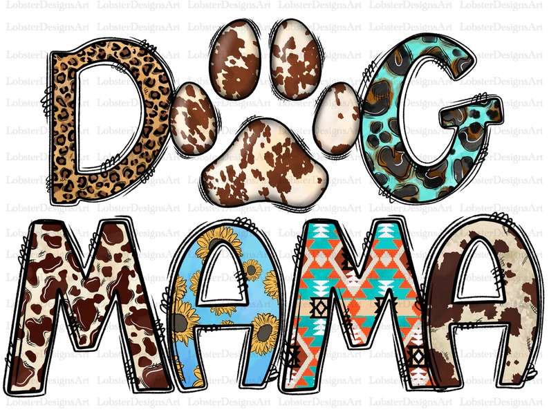 Dog Mama Png Paw Png Leopard Mama Design Mama Png Dog - Etsy