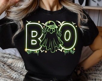 Halloween Boo Neon Png, Halloween Ghost Neon png, Halloween Mama Png, Spooky Season Png, Social Club Png, Girly Coquette Bow Png
