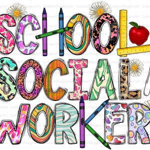 School Social Worker Png, Teacher Png, School Png, Social Png, Teacher Design Png, Western, Worker Png,Digital Download,Sublimation Design