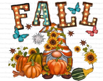 Fall Gnomes Png Sublimation Design, Fall Png, Autumn Png, Pumpkin Png, Thanksgiving Gnome Png,Autumn Leaves Png, Fall Color Png Downloads